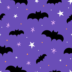 Naklejka premium Halloween pattern. Bats pattern. Halloween seamless pattern. Halloween background