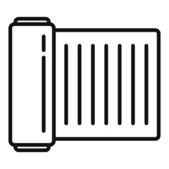 Gym mat icon outline vector. Carpet roll