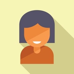 Like smiling icon flat vector. Happy person