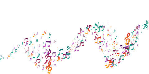 Music note icons vector design. Melody recording