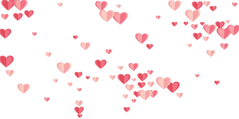 Origami sweet heart shapes explosion background design. Valentines Day sale decor. Postcard