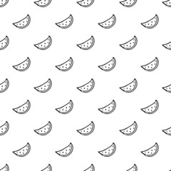 seamless watermelon pattern. vector doodle illustration with watermelon. pattern with watermelon