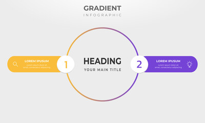 Business infographic design template with marketing. creative design with 2 options