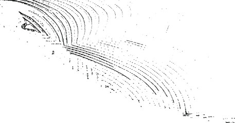 Monochrome texture composed of irregular graphic elements. Distressed uneven grunge background. Abstract vector illustration. Overlay for interesting effect and depth. Isolated on white background.
