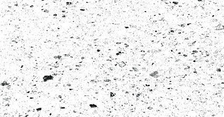 Monochrome texture composed of irregular graphic elements. Distressed uneven grunge background. Abstract vector illustration. Overlay for interesting effect and depth. Isolated on white background.