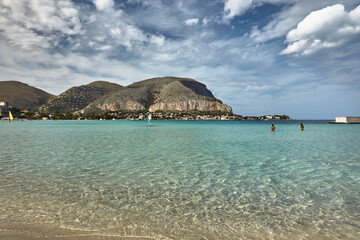 Gulf of Mondello, famous Sicilian beach