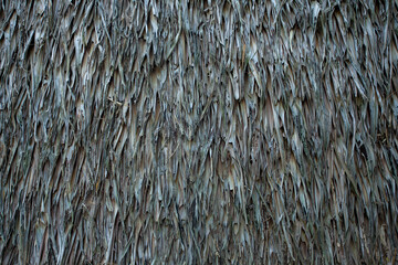 The roof wallpaper is made of leaves overlapping.