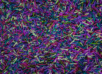 background with colorful candy decorations