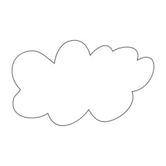 Cloud in a naive style. Vector coloring illustration