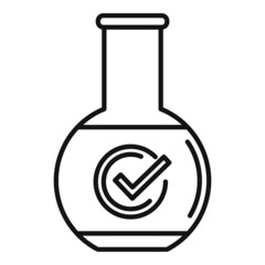 Flask control icon outline vector. Business expert