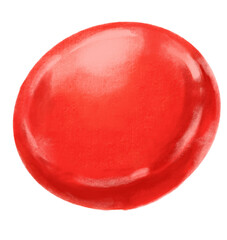 Red Clear hard candy sweets fruit flavour digital paint illustration