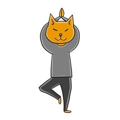 Shiba inu character for your design. Tree asana