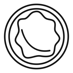 Knead dough icon outline vector. Pizza pastry