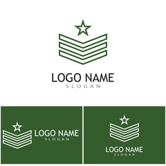 Military icon Vector Illustration design Logo template