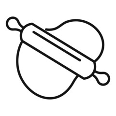 Dough pie icon outline vector. Bread flour