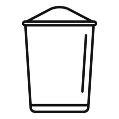 Dough bucket icon outline vector. Bread knead