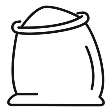 recommend clip art: Dough sack icon outline vector. Bread flour