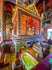 Wat Phra Phutthabat Tak Pha temple on top of the mountain in Lamphun, Thailand