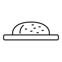 Shop dough icon outline vector. Pizza bread
