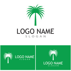 Fototapeta premium Date tree icon vector illustration logo template