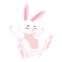 white rabbit illustration