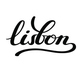 Lisbon written the name of the capital of Portugal
