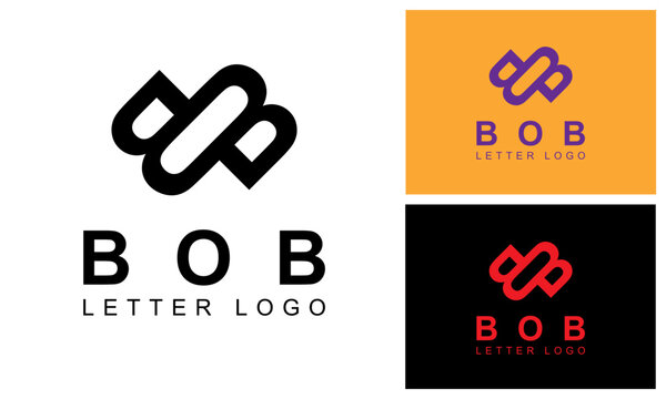 B, O, B Combination Letter Mark Logo Design.
