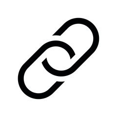Link black icon. Web design. Vector sign. UI vector elements. 