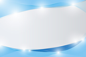 Obraz premium Blue dynamic wave over white background.
