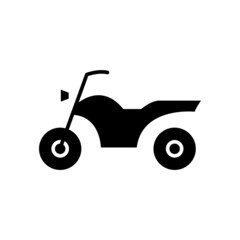 Motorcycle icon vector. transportation, land transportation. Solid icon style, glyph. Simple design illustration editable