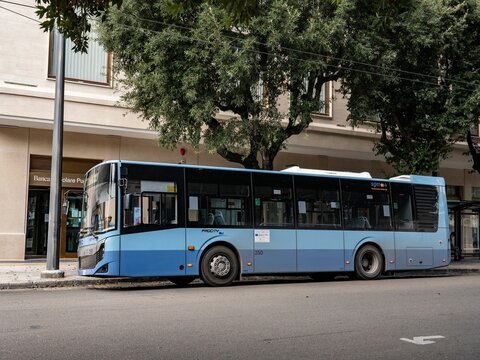 BMC ProCity bus of SGM transportation company in the streets of Lecce, Puglia, Italy