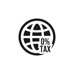 Tax free trade icon isolated on white background