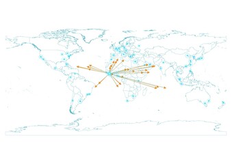 Guinea map, export concept map for Guinea on white background suitable for export concepts. File is suitable for digital editing and large size prints.