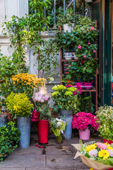 Fototapeta na wymiar flower shop in Italy