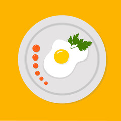 Яйцо на тарелке