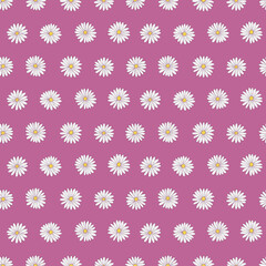 Seamless vector pattern of chamomile. Decoration print for wrapping, wallpaper, fabric, textile.