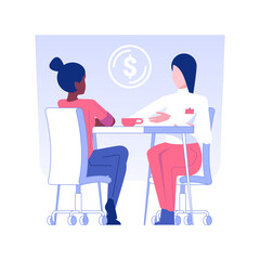 Opening business account isolated concept vector illustration. Businessman checking account in commercial bank, provision of financial services, corporate banking report vector concept.