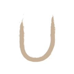 brush stroke letter