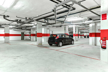 Public underground parking lot or garage
