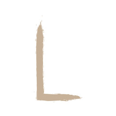 brush stroke letter
