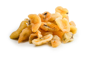 Dried passion fruit isolated on a white background.