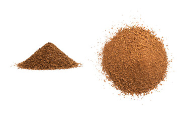 Instant coffee isolated on white background.