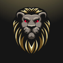 lion mascot logo design vector