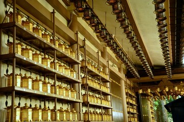 A small, secluded temple town has developed around the sect's headquarters that Kobo Daishi built on Koyasan's wooded mountaintop. Since then over one hundred temples have sprung up along the streets 