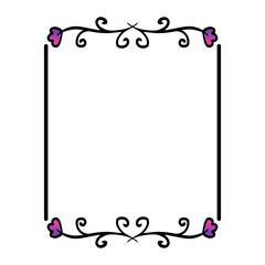 colorful floral square frame