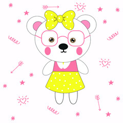 cute bear to print on kids t-shirts