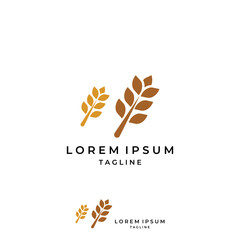 Wheat or cereal logo, wheat field and wheat farm logo.With easy and simple editing illustrations.