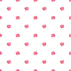 Seamless pattern with pink rеd roses. Romantic wallpaper. Hand painted watercolor botanical illustration