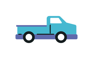 flat blue truck design