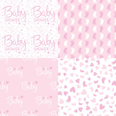 Vector greeting card. Baby shower card. Baby announcement card design element.